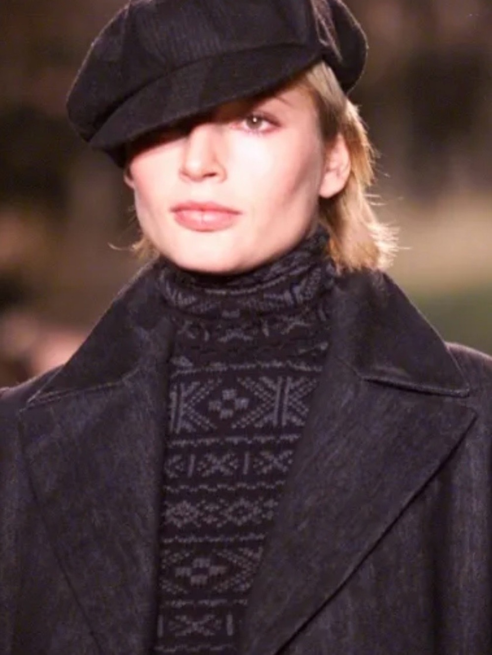 Vintage Patricia Underwood for Ralph Lauren Fall 2002 Collection Wool Newsboy